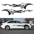 2 PCS/Set D-964 Skull Flame Pattern Car Modified Decorative Sticker, D-964