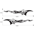 2 PCS/Set D-964 Skull Flame Pattern Car Modified Decorative Sticker, D-964