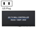 BT100 4K 60Hz 1080P 2 x 2 TV Wall Controller, US Plug, EU Plug, UK Plug, AU Plug