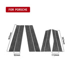 Car Carbon Fiber B-pillar Decorative Sticker for Porsche Cayenne 2010-2017, Left and Right Drive, B-pillar