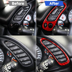 2 in 1 Car Carbon Fiber Sides Speedometer Sticker for Chevrolet Corvette C5 1998-2004, Speedometer Sticker A