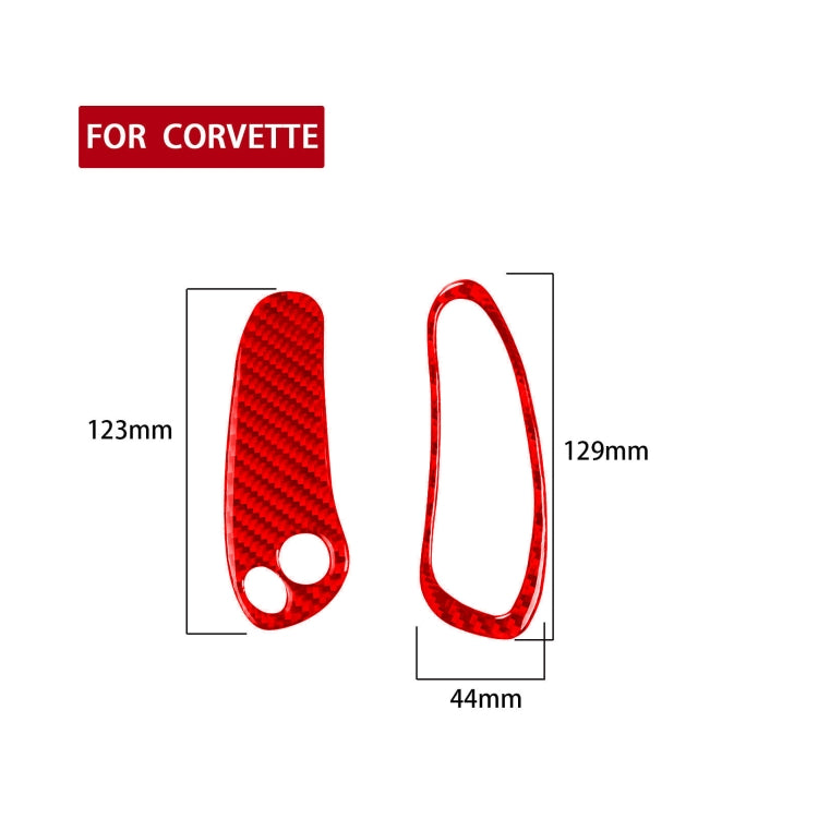 2 in 1 Car Carbon Fiber Sides Speedometer Sticker for Chevrolet Corvette C5 1998-2004, Speedometer Sticker B