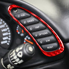 2 in 1 Car Carbon Fiber Sides Speedometer Sticker for Chevrolet Corvette C5 1998-2004, Speedometer Sticker B