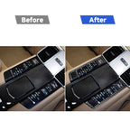 Car Carbon Fiber Rear Row Button Frame Decorative Sticker for Porsche Panamera 2010-2016, Left and Right Drive, Rear Row Button Frame