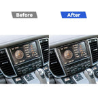 Car Carbon Fiber Navigation Screen Decorative Sticker for Porsche Panamera 2010-2016, Left and Right Drive, Navigation Screen