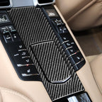 Car Carbon Fiber Rear Seat Multimedia Panel Decorative Sticker for Porsche Panamera 2010-2016, Left and Right Drive, Rear Seat Multimedia Panel