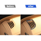 Car Carbon Fiber Dashboard Air Outlet Decorative Sticker for Porsche Panamera 2010-2016, Left and Right Drive, Dashboard Air Outlet