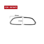 Car Carbon Fiber Steering Wheel Buttons Decorative Sticker for Infiniti Q50 2014-2020 / Q60 / QX60, Steering Wheel Buttons(Black), Steering Wheel Buttons(Red)