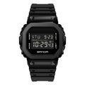 SANDA 2126 Tempered Mirror Luminous Waterproof Dual Display Electronic Watch