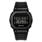SANDA 2126 Tempered Mirror Luminous Waterproof Dual Display Electronic Watch