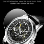 Sanda 7001 Leather Strap Luminous Waterproof Mechanical Watch