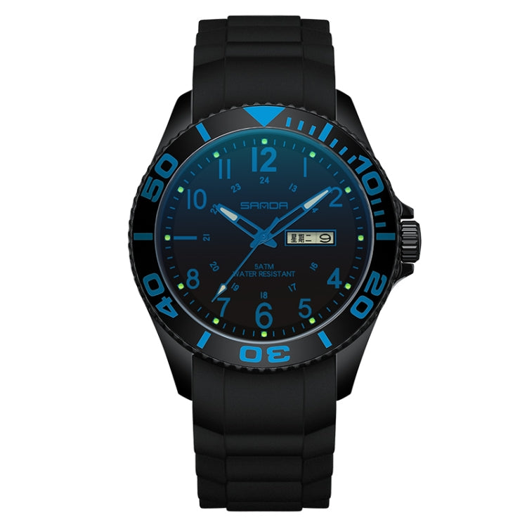 SANDA 9005 TPU Strap Dual Display Waterproof Electronic Watch