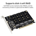 PH44 NVME 4 Disk Array Card PCI-E Signal Split Array Card