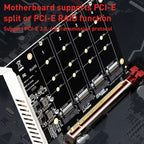 PH44 NVME 4 Disk Array Card PCI-E Signal Split Array Card