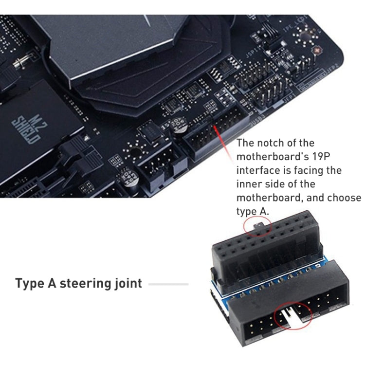 10 PCS 3.0 19P 20P Motherboard Male To Female Extension Adapter, Model:, PH19A, PH19B