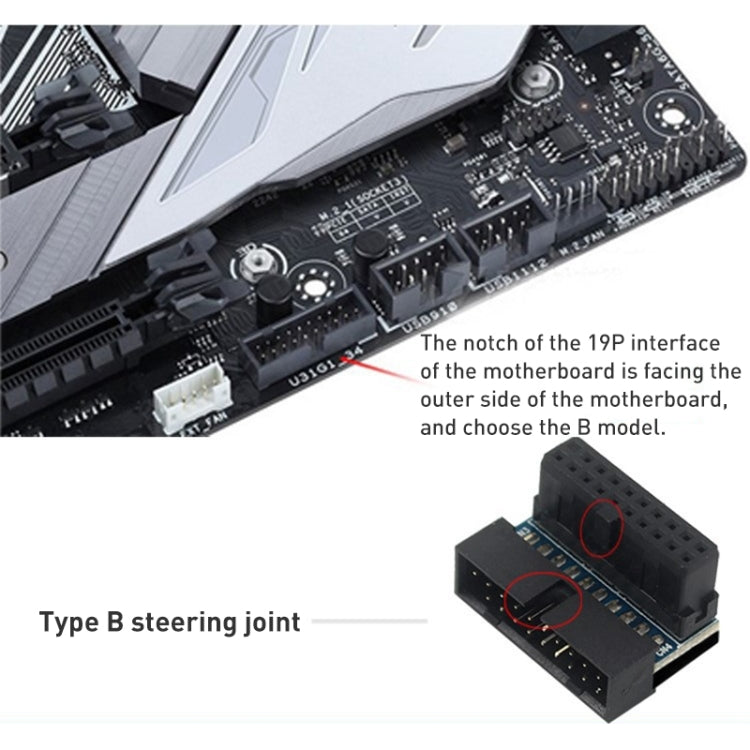 10 PCS 3.0 19P 20P Motherboard Male To Female Extension Adapter, Model:, PH19A, PH19B