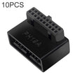 10 PCS 3.0 19P 20P 90 Degree Motherboard Male To Female Extension Adapter, Model:, PH19A, PH19B