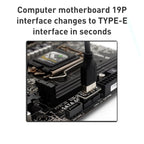 10 PCS 73S Mainboard USB 3.0 19P/20P to Type-E90 Degree Adapter, 10pcs