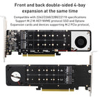 PCIe X16 to M.2 M-key NVMEx4 SSD RAID Converter Card, PCIe X16 to M.2