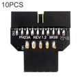 10 PCS Motherboard USB 2.0 9Pin to USB 3.0 19Pin Plug-in Connector Adapter, PH23A, PH23B