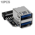 10 PCS 19/20Pin to Dual USB 3.0 Adapter Converter, PH21, PH22, PH22C