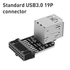 10 PCS 19/20Pin to Dual USB 3.0 Adapter Converter, PH21, PH22, PH22C
