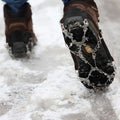 1 Pair 19 Teeth Anti-Slip Ice Gripper Hiking Climbing Chain Shoes Covers, 19 Teeth Size:L(Black), 19 Teeth Size:L(Orange), 19 Teeth Size:XL(Black), 19 Teeth Size:XL(Orange)