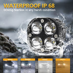 Car 3 inch 4LEDs Spotlight 20W / 2000LM / 6000K / DC9-80V, Continuous Spotlight(White Light), Continuous Spotlight(Yellow Light)