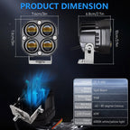 Car 3 inch Continuous Two-color Spotlight 20W / 2000LM / DC9-30V, Two-color Spotlight