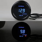 Car Modified 12V Universal 52mm Blue Light Digital Display Meter, Voltmeter, Water Temperature Gauge, Oil Temperature Gauge, Oil Pressure Gauge, Turbo Boost Gauge BAR, Turbo Boost Gauge PSI, Tachometer