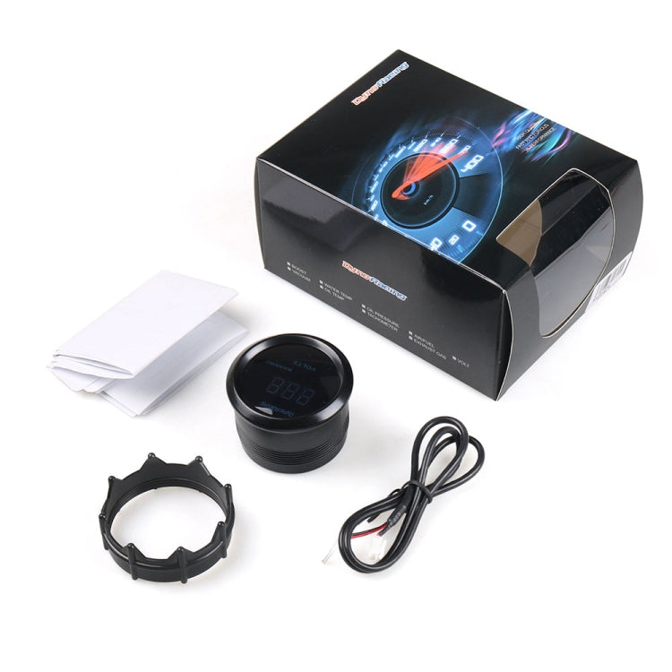 Car Modified 12V Universal 52mm Blue Light Digital Display Meter, Voltmeter, Water Temperature Gauge, Oil Temperature Gauge, Oil Pressure Gauge, Turbo Boost Gauge BAR, Turbo Boost Gauge PSI, Tachometer
