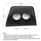 Car 52mm 2 Holes Dash Gauge Meter Pod Mount Holder, 2 Holes, Carbon Fiber, 2 Holes, Black