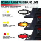 4 PCS Modified Motorcycle 16LEDs Brake Turn Tail Light, Transparent Shell