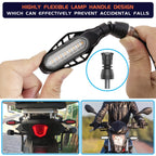 4 PCS Modified Motorcycle 16LEDs Brake Turn Tail Light, Transparent Shell