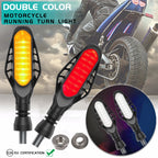 4 PCS Modified Motorcycle 16LEDs Brake Turn Tail Light, Transparent Shell