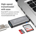 ADS-103 USB 3.0 Female Multifunctional OTG Card Reader, ADS-103