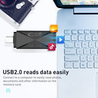 ADS-218 8 Pin+USB+Type-C Multi-function Card Reader