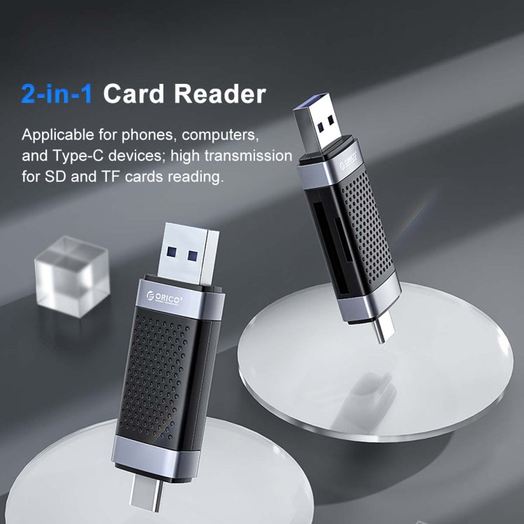 ORICO CS2T-A3 TF/SD Dual Port USB-A3.0 Dual Read Card Reader, CS2T-A3