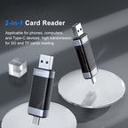 ORICO CS2T-A3 TF/SD Dual Port USB-A3.0 Dual Read Card Reader, CS2T-A3