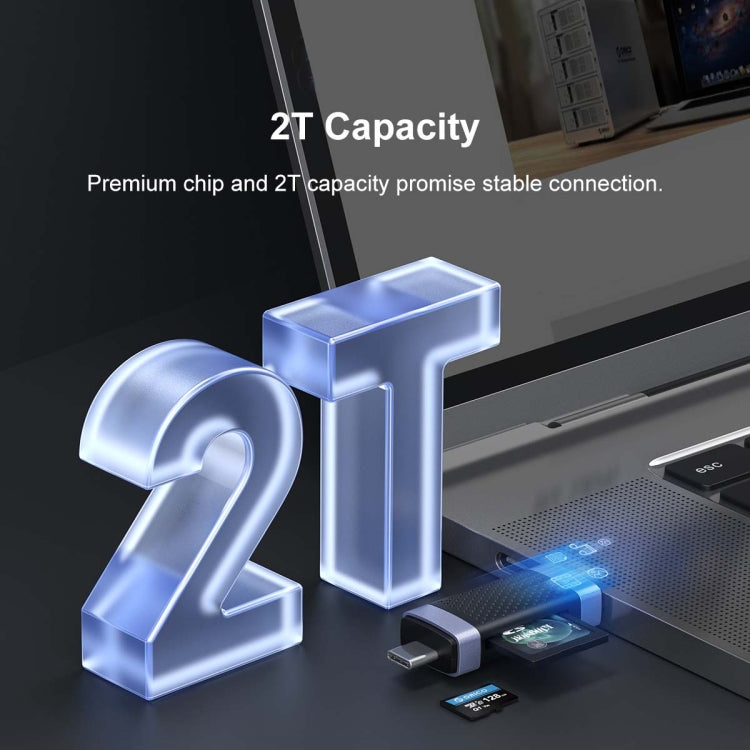ORICO CS2T-A3 TF/SD Dual Port USB-A3.0 Dual Read Card Reader, CS2T-A3