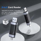 ORICO CS2D-A3 TF/SD Dual Port USB-A3.0 Single Read Card Reader, CS2D-A3