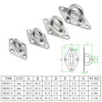 Ship Diamond Door Hinges Buckle, 5 PCS 5mm 304 Stainless Steel, 5 PCS 5mm 316 Stainless Steel, 5 PCS 6mm 304 Stainless Steel, 5 PCS 6mm 316 Stainless Steel, 3 PCS 8mm 304 Stainless Steel, 3 PCS 8mm 316 Stainless Steel, 2 PCS 10mm 304 Stainless Steel   ...
