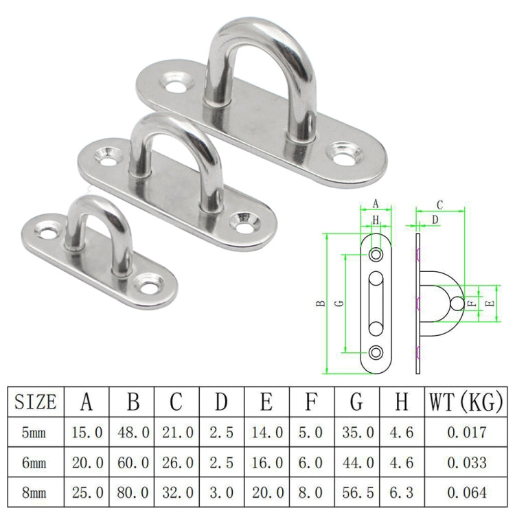 Ship Oval Door Hinges Buckle, 5 PCS 5mm 304 Stainless Steel, 5 PCS 5mm 316 Stainless Steel, 5 PCS 6mm 304 Stainless Steel, 5 PCS 6mm 316 Stainless Steel, 3 PCS 8mm 304 Stainless Steel, 3 PCS 8mm 316 Stainless Steel