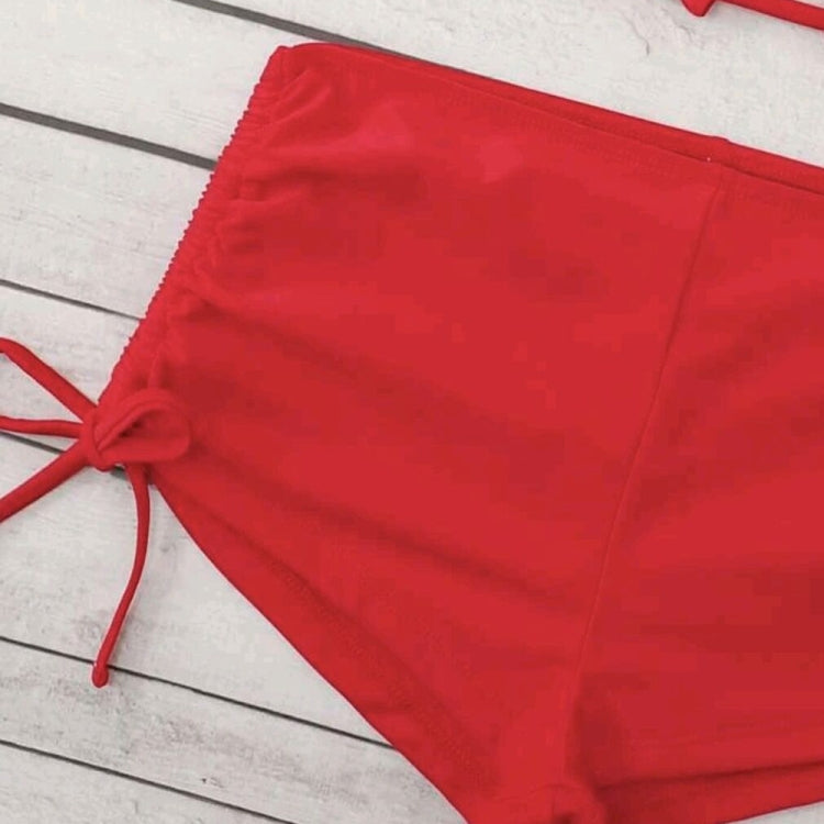 Sexy Laciness Pleated Split Bikini Swimsuit, S, M, L