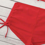 Sexy Laciness Pleated Split Bikini Swimsuit, S, M, L