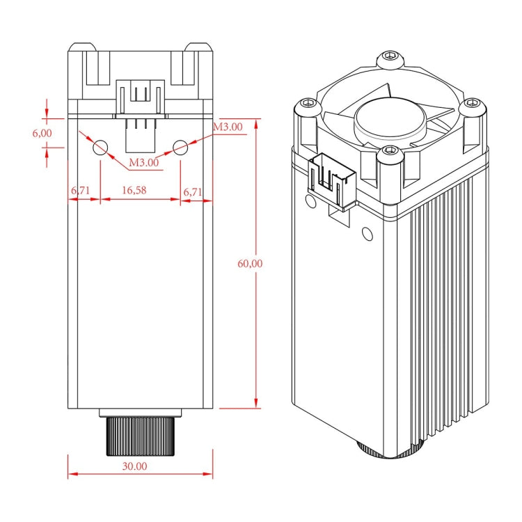 NEJE B30635 500MW 405nm Laser Engraver Module Kits, B30635