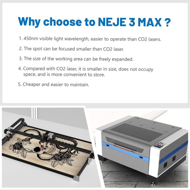 NEJE MASTER 3 MAX Laser Engraver with A40640 Dual Laser Beam Module, MASTER 3 MAX with A40640 (EU Plug), MASTER 3 MAX with A40640 (US Plug)