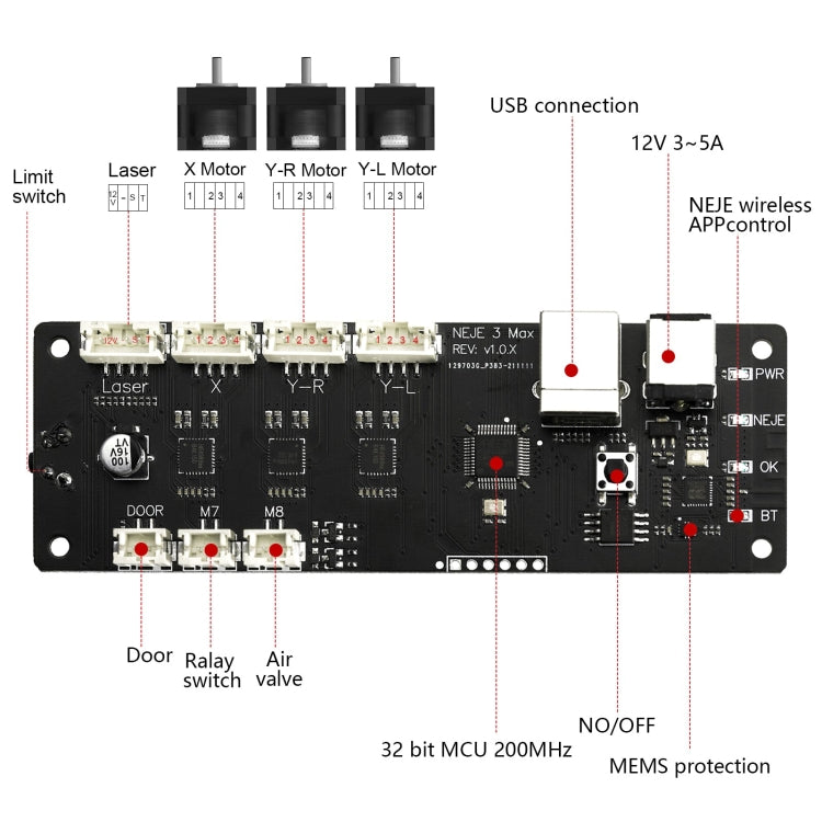 NEJE MASTER 3 MAX Laser Engraver with E30130 Laser Module, MASTER 3 MAX with E30130 (EU Plug), MASTER 3 MAX with E30130 (US Plug)