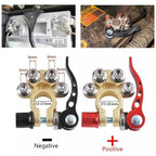 1 Pair Car Battery Terminals Quick Disconnect Cables Connectors, with L Wrench + Terminal, with L Wrench + Terminal