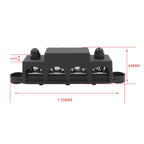 RV Ship High Current Power Distribution Terminal Block with Cover, Black M8 Stud, Red M8 Stud, Black M10 Stud, Red M10 Stud, 1 Pair Black & Red M8 Stud, 1 Pair Black & Red M10 Stud